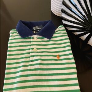 Boys Polo Ralph Lauren Cotton Mesh Striped Polo